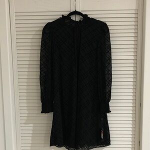 Tommy Hilfiger Black Long Sleeve Lace Dress